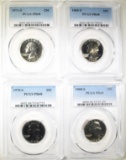 4 WASHINGTON QUARTERS PCGS PR-68