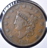 1831 MATRON HEAD LARGE CENT VF+