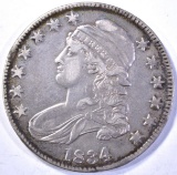 1834 CAPPED BUST HALF DOLLAR  XF/AU  LUSTRE