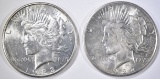 1922-S & 1923-S CH BU PEACE DOLLARS