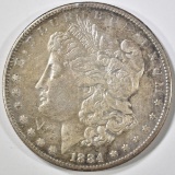 1884-S MORGAN DOLLAR, AU