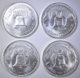 4-LIBERTY ONE OUNCE .999 SILVER ROUNDS
