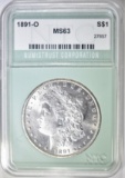 1891-O MORGAN DOLLAR NTC CH BU