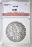 1892-CC MORGAN DOLLAR AGP AU BU