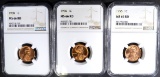 1955, 56, 58 LINCOLN CENTS NGC MS-66 RD