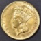 1856 $3.00 GOLD CH BU