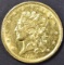 1834 $5.00 GOLD CLASSIC HEAD AU/BU