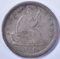 1838 SEATED LIBERTY QUARTER, AU