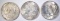 2-1921 MORGAN & 1-1923 PEACE BU SILVER DOLLARS