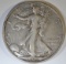 1938-D WALKING LIBERTY HALF DOLLAR, XF