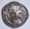 117-138 AD SILVER DENARIUS  EMPEROR HADRIAN ROME