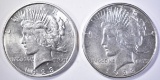 1923-D BU & 1923-S AU/BU PEACE DOLLARS