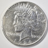 1924-S PEACE DOLLAR  CH AU