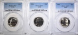 1965, 1966, & 1967 SMS QUARTERS, PCGS SP67