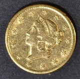 1849-O $1 GOLD LIBERTY  CH AU