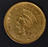 1856 UPRIGHT 5 $1 GOLD INDIAN PRINCESS  AU/UNC