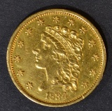 1834 $2.5 GOLD LIBERTY  BU  OLD CLEANING