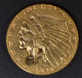 1929 $2.5 GOLD INDIAN  CH BU