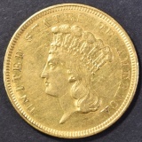 1854-O $3.00 GOLD XF/AU