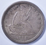 1838 SEATED LIBERTY QUARTER, AU