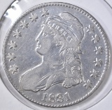 1831 BUST HALF DOLLAR, VF/XF