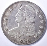 1832 BUST HALF DOLLAR, XF/AU