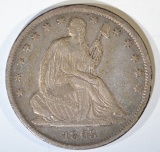 1863-S SEATED HALF DOLLAR  XF+ ORIGINAL
