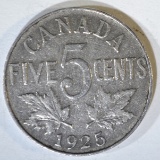 1925 CANADA NICKEL  VF