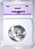 1967 KENNEDY HALF NGP SUPERB GEM BU