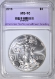 2015 AMERICAN SILVER EAGLE, APCG PERFECT GEM BU