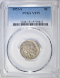 1921-S BUFFALO NICKEL PCGS VF-35