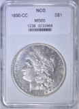 1890-CC MORGAN DOLLAR  NCG GEM BU