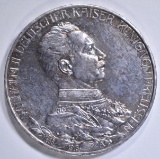 1913A SILVER 3 MARKS PRUSSIA