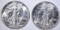 1942 & 43 WALKING LIBERTY HALF DOLLARS GEM BU