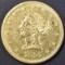 1844-O $10 GOLD LIBERTY AU++