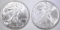 2005 & 2006 AMERICAN SILVER EAGLES