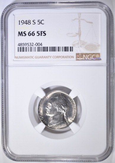 1948-S JEFFERSON NICKEL NGC MS 66 5FS