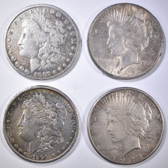 CIRC SILVER DOLLAR LOT: