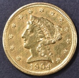 1904 $2.5 GOLD LIBERTY  CH BU