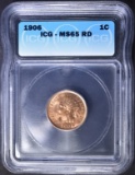 1906 INDIAN CENT  ICG MS-65 RD