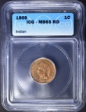 1909 INDIAN CENT  ICG MS-65 RD