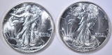 1944 & 45 WALKING LIBERTY HALF DOLLARS  GEM BU