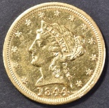 1844 $2.50 GOLD AU/BU