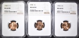 1955-S, 58-P&D LINCOLN CENTS, NGC MS-66 RED