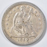 1852 SEATED LIBERTY DIME   CH BU