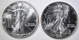 1989 & 90 AMERICAN SILVER EAGLES