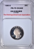 1980-S WASH QUARTER, TDCS PERFECT GEM PR DCAM