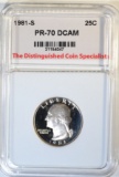 1981-S WASH QUARTER TDCS PERFECT GEM PR DCAM