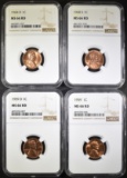 1959-P&D & 68-D&S LINCOLN CENTS, NGC MS-66 RED
