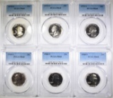 3-1968-S & 3-70-S WASHINGTON QUARTERS, PCGS PR-68